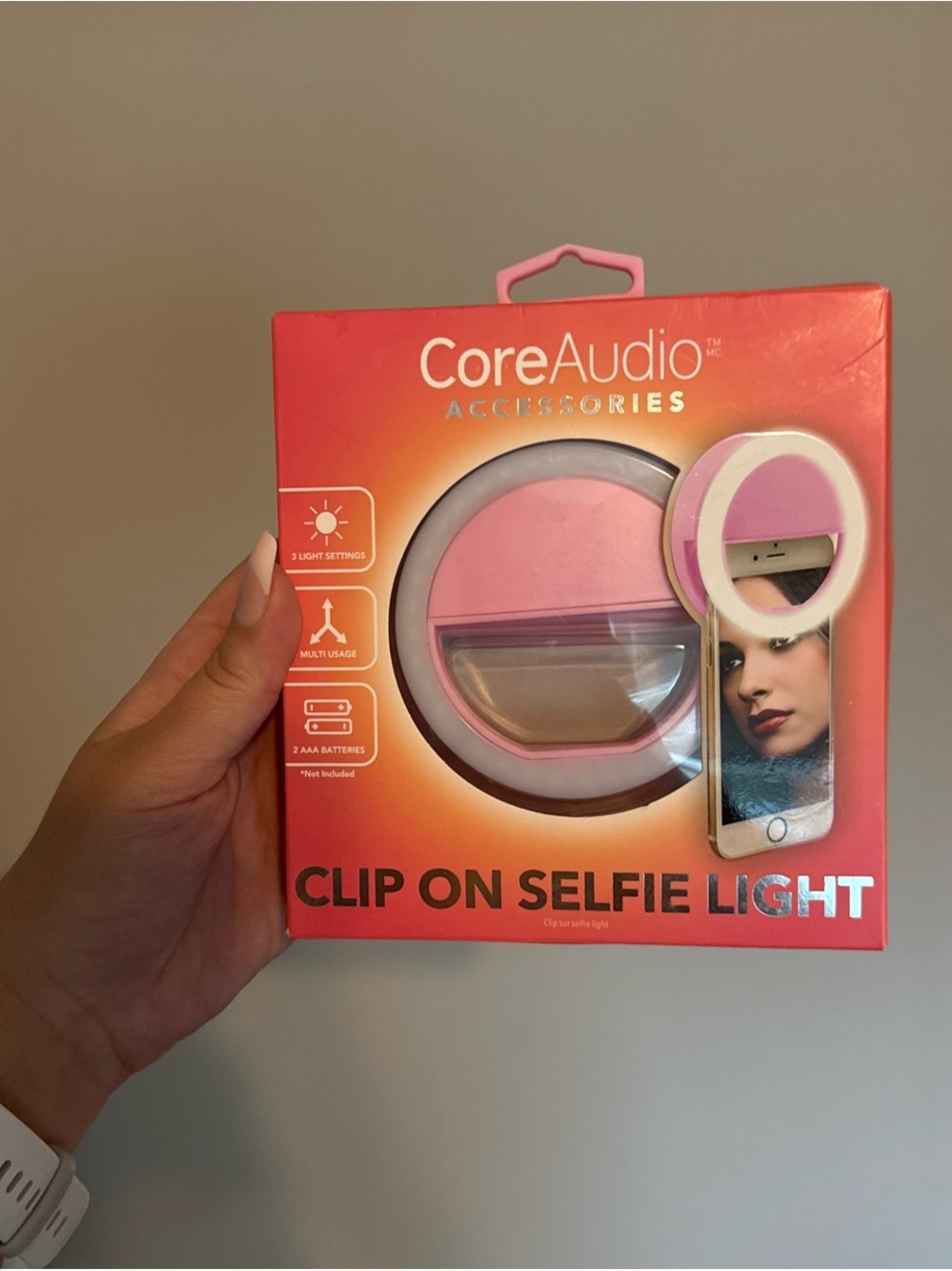 CoreAudio Pink Clip On Selfie Light